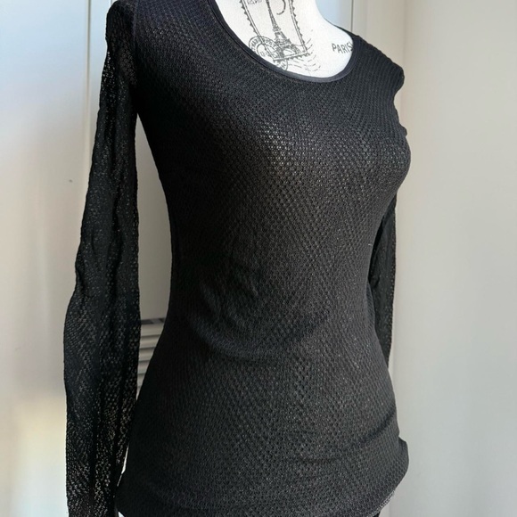 Dolce and gabbana black Mesh Long Sleeve Top - Picture 3 of 5